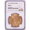 Image 1 : 1921 Mexico 50 Pesos Gold Coin NGC MS64 Key Date
