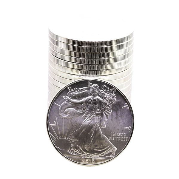 Roll of (20) Brilliant Uncirculated 2010 $1 American Silver Eagle Coins