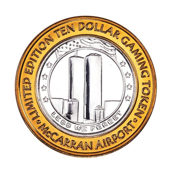 .999 Silver McCarran International Airport $10 Casino Limited Edition Gaming Token