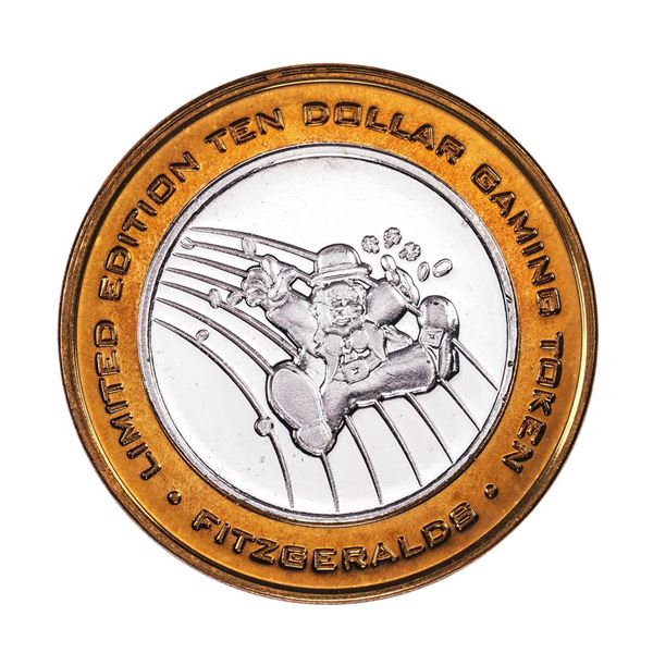.999 Silver Fitzgerald's Casino & Hotel Reno, Nevada $10 Limited Edition Gaming Token