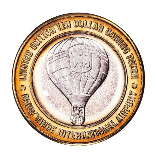 .999 Silver Fly RNO International Airport $10 Casino Limited Edition Gaming Token