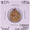 Image 1 : 1836 $2 1/2 Classic Head Quarter Eagle Gold Coin Love Token Pendant