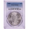 Image 1 : 1887 $1 Morgan Silver Dollar Coin PCGS MS64
