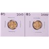 Image 1 : Lot of 2015-2016 $5 American Gold Eagle Coins