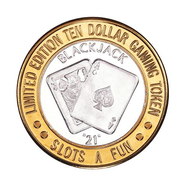 .999 Fine Silver Slots A Fun Casino Las Vegas, NV $10 Limited Edition Gaming Token
