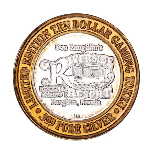 .999 Silver Riverside Resort Hotel & Casino $10 Casino Limited Edition Gaming Token