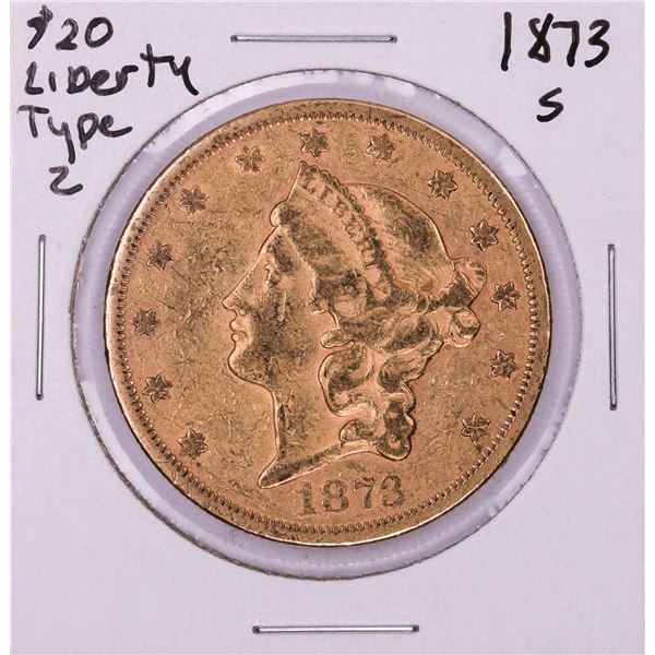 1873-S $20 Liberty Head Double Eagle Gold Coin
