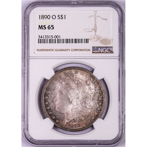 1890-O $1 Morgan Silver Dollar Coin NGC MS65