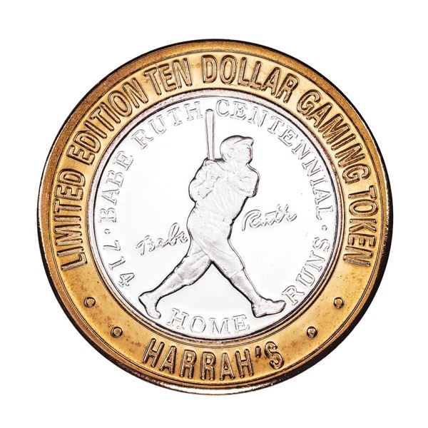 .999 Silver Harrah's Reno, Nevada $10 Casino Limited Edition Gaming Token