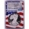 Image 1 : 2019-W $1 Proof American Silver Eagle Coin NGC PF70 Ultra Cameo Congratulations Flag