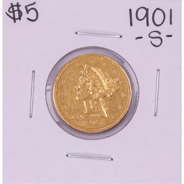 1901-S $5 Liberty Head Half Eagle Gold Coin
