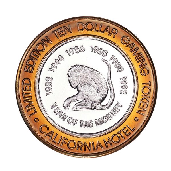 .999 Silver California Hotel Las Vegas Nevada $10 Casino Limited Edition Gaming Token