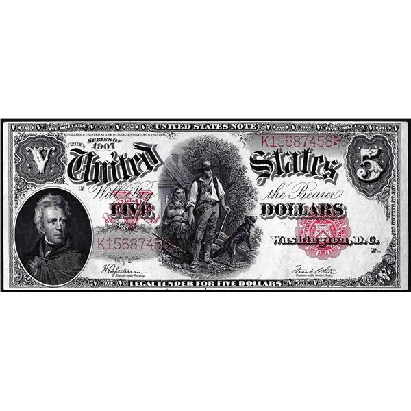1907 $5 Woodchopper Legal Tender Note