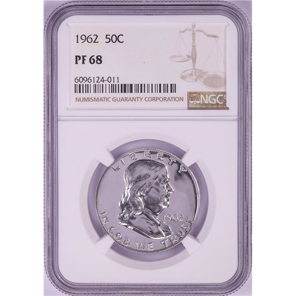 1962 Proof Franklin Half Dollar Coin NGC PF68