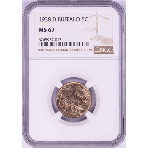 1938-D Buffalo Nickel Coin NGC MS67
