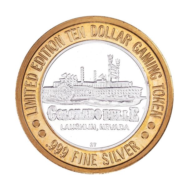 .999 Silver Colorado Belle Laughlin, Nevada $10 Casino Limited Edition Gaming Token