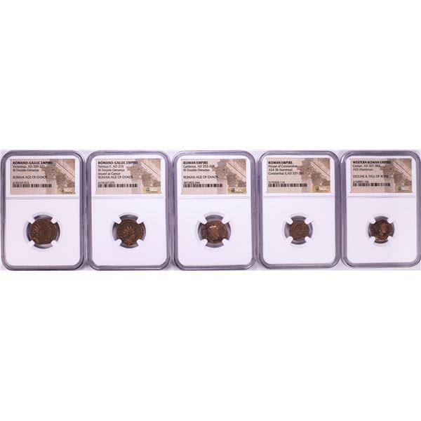 Lot of (5) Ancient Roman Empire Coins NGC Certified