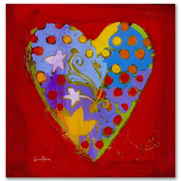Simon Bull "It'S A Love Thing Vi" Limited Edition Giclee On Canvas