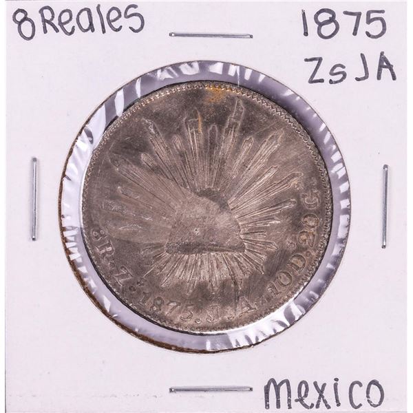 1875 Zs JA Mexico 8 Reales Silver Coin