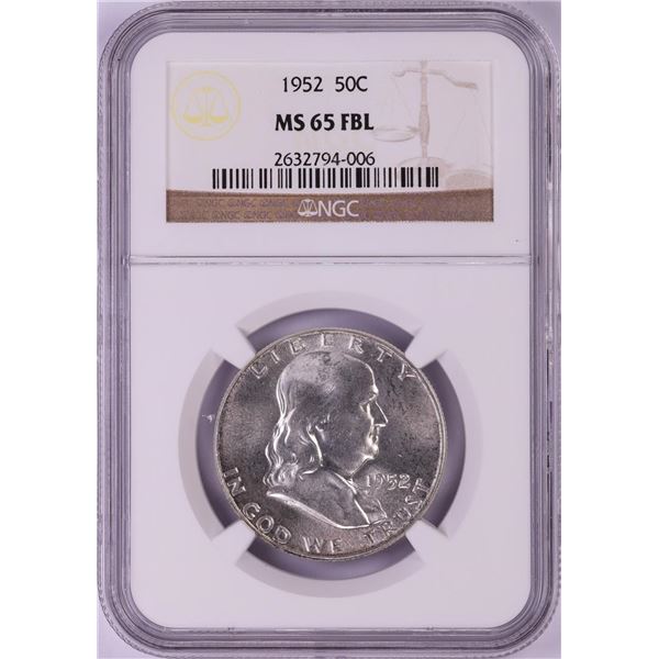 1952 Franklin Half Dollar Coin NGC MS65FBL