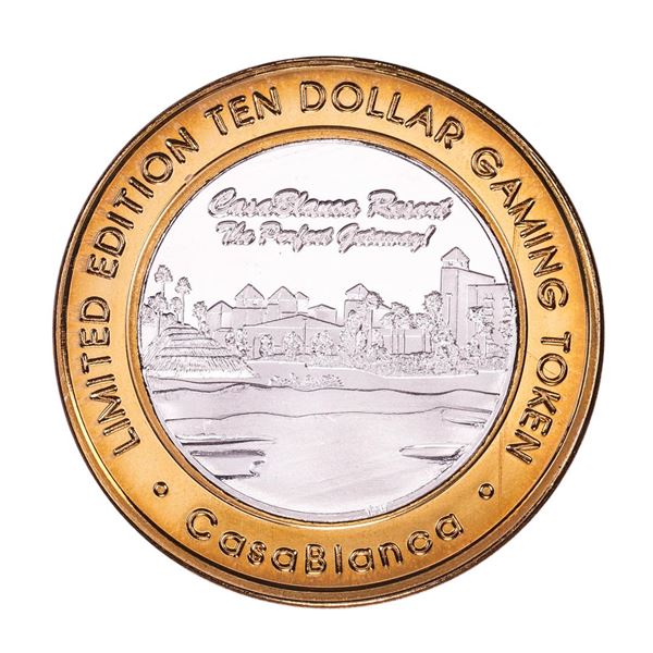 .999 Fine Silver Casa Blanca Mesquite, NV $10 Casino Limited Edition Gaming Token