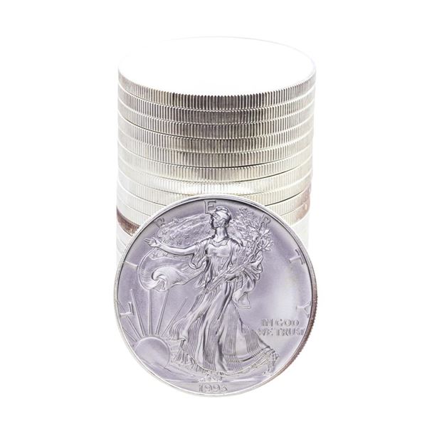 Roll of (20) Brilliant Uncirculated 1993 $1 American Silver Eagle Coins