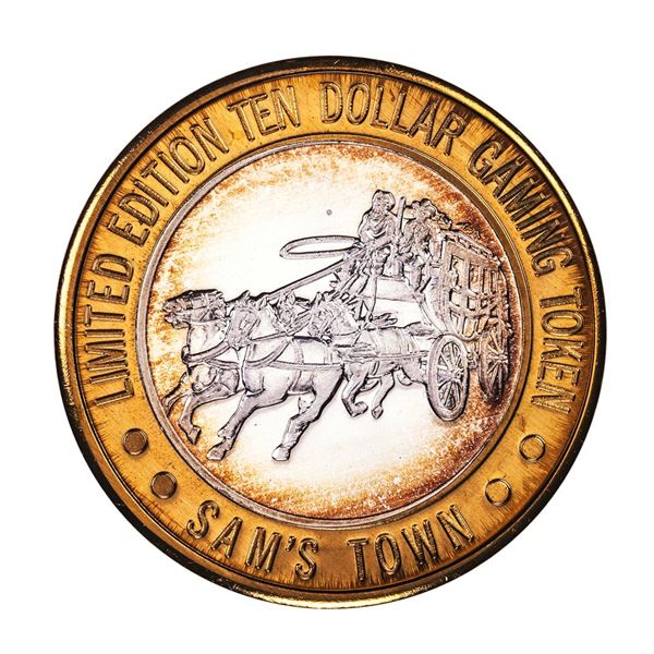 .999 Silver Sam's Town Las Vegas, Nevada $10 Casino Limited Edition Gaming Token