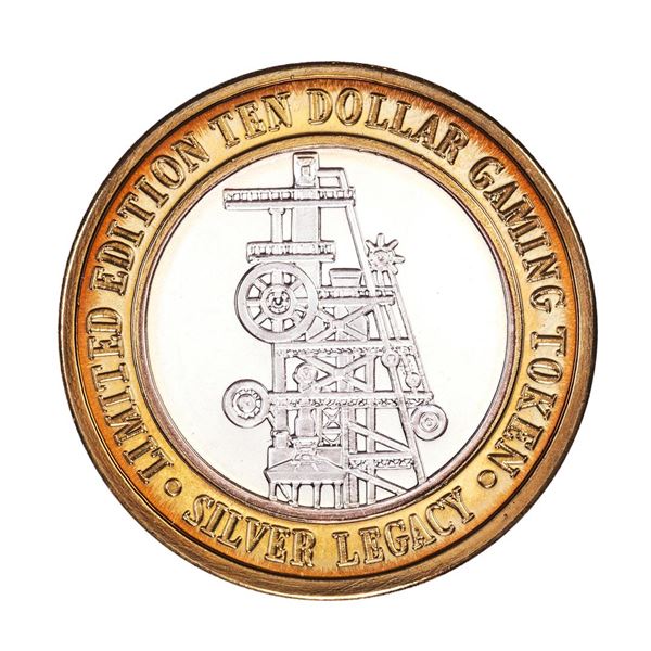 .999 Fine Silver Silver Legacy Reno, Nevada $10 Limited Edition Gaming Token