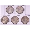Image 1 : Lot of (5) 1889 $1 Morgan Silver Dollar Coins