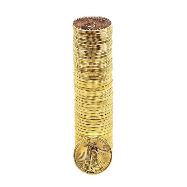 Roll of (50) 1998 $5 American Gold Eagle Coins
