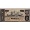 Image 1 : 1864 $20 The Confederate States of America Note
