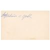 Image 2 : Sgt. Alvin C. York Twice-Signed Card