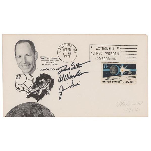 Al Worden's Apollo 15 Crew-Signed Cover