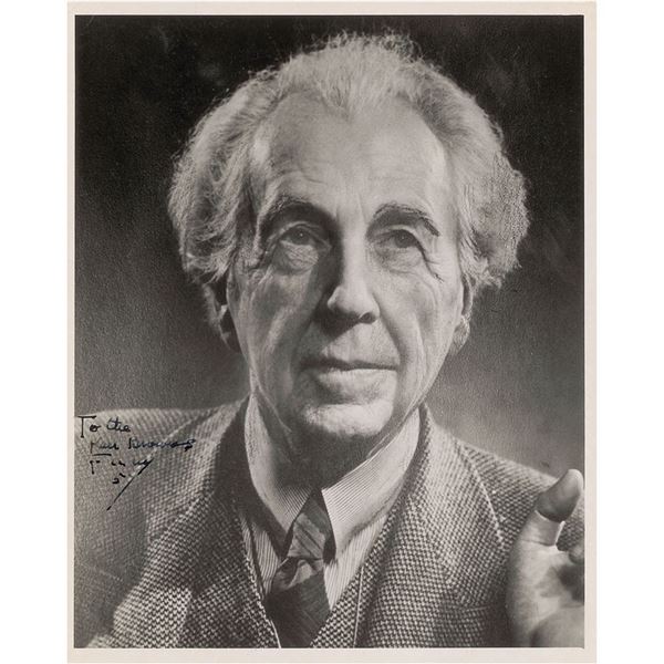 Frank Lloyd Wright Signed Photograph