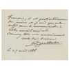 Image 2 : Frederic Auguste Bartholdi Autograph Letter Signed