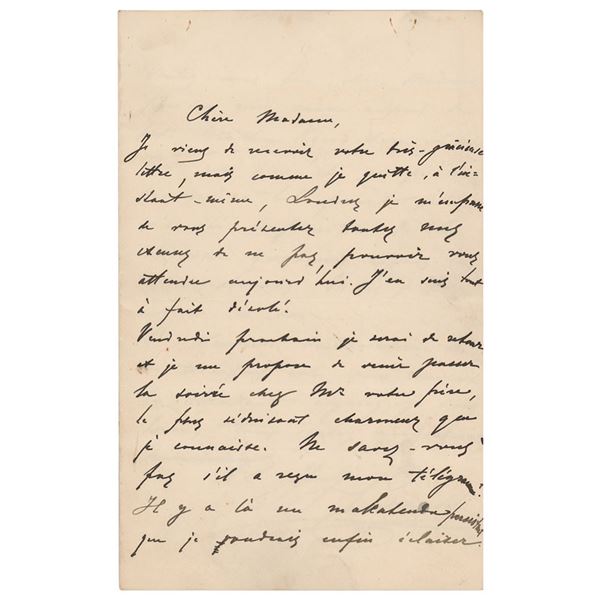 Ignace J. Paderewski Autograph Letter Signed
