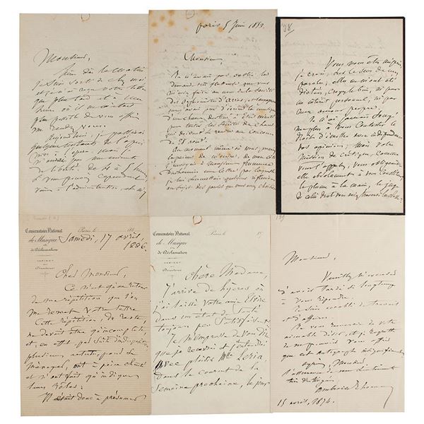 Ambroise Thomas (6) Autograph Letters Signed