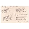 Image 1 : Jay Livingston Autograph Musical Quotation Signed