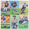Image 1 : Football Hall of Fame Lot of (115) Signed Goal Line Art Cards