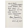 Image 2 : Ray Bradbury Signed Book Inscribed to Rusty Schweickart