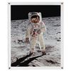 Image 1 : Buzz Aldrin Signed Print and Limited Edition Moonfire Book