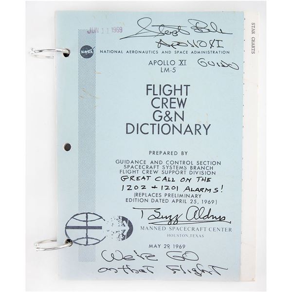 Buzz Aldrin and Charlie Duke Signed 'G & N Dictionary' Manual
