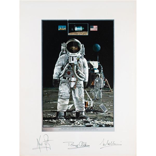 Apollo 11 Signed Foil Etching