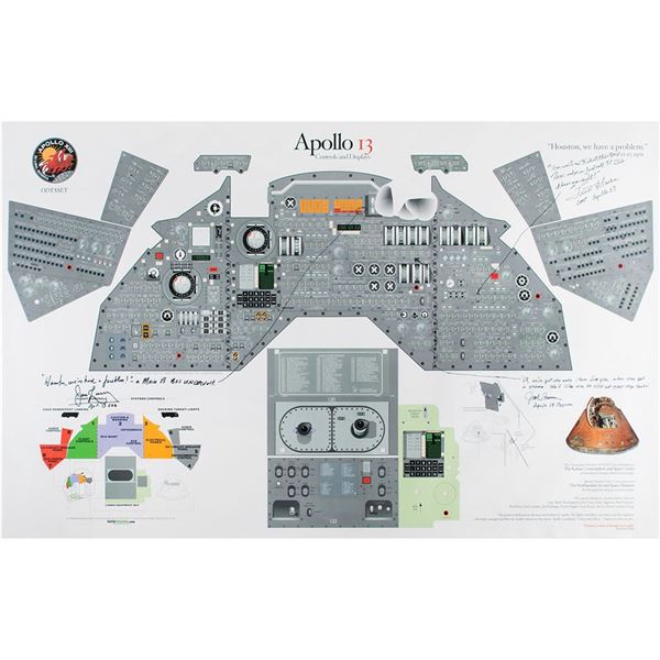 Apollo 13 Signed CM Control Panel Poster
