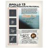 Image 1 : Apollo 13 Flown Parachute Material Signed by Lovell and Haise [Attested to as Flown by Ken Havekotte