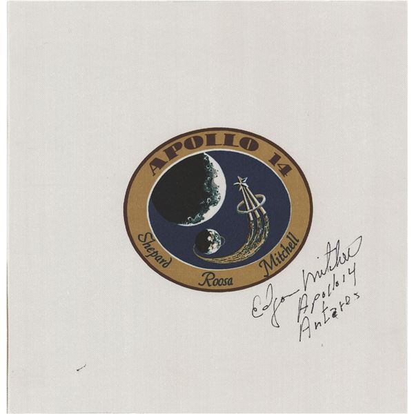 Edgar Mitchell Signed Apollo 14 Beta Cloth