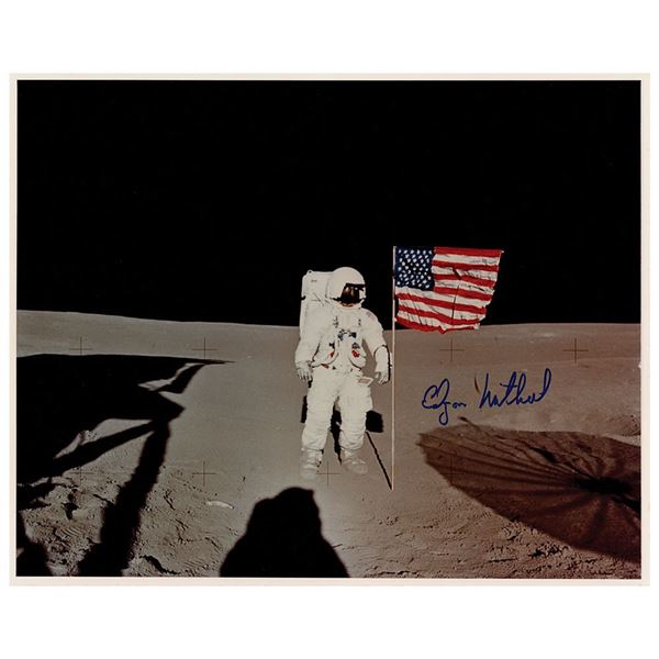 Edgar Mitchell Signed Oversized Photograph