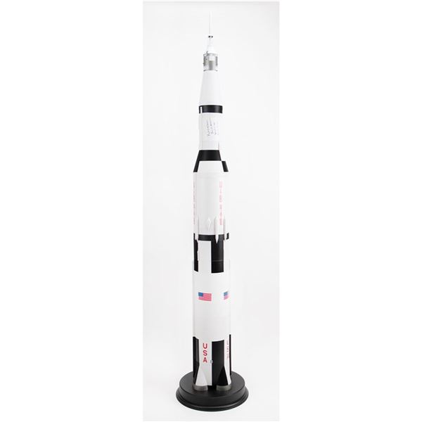 Frank Borman Signed Saturn V Rocket Model