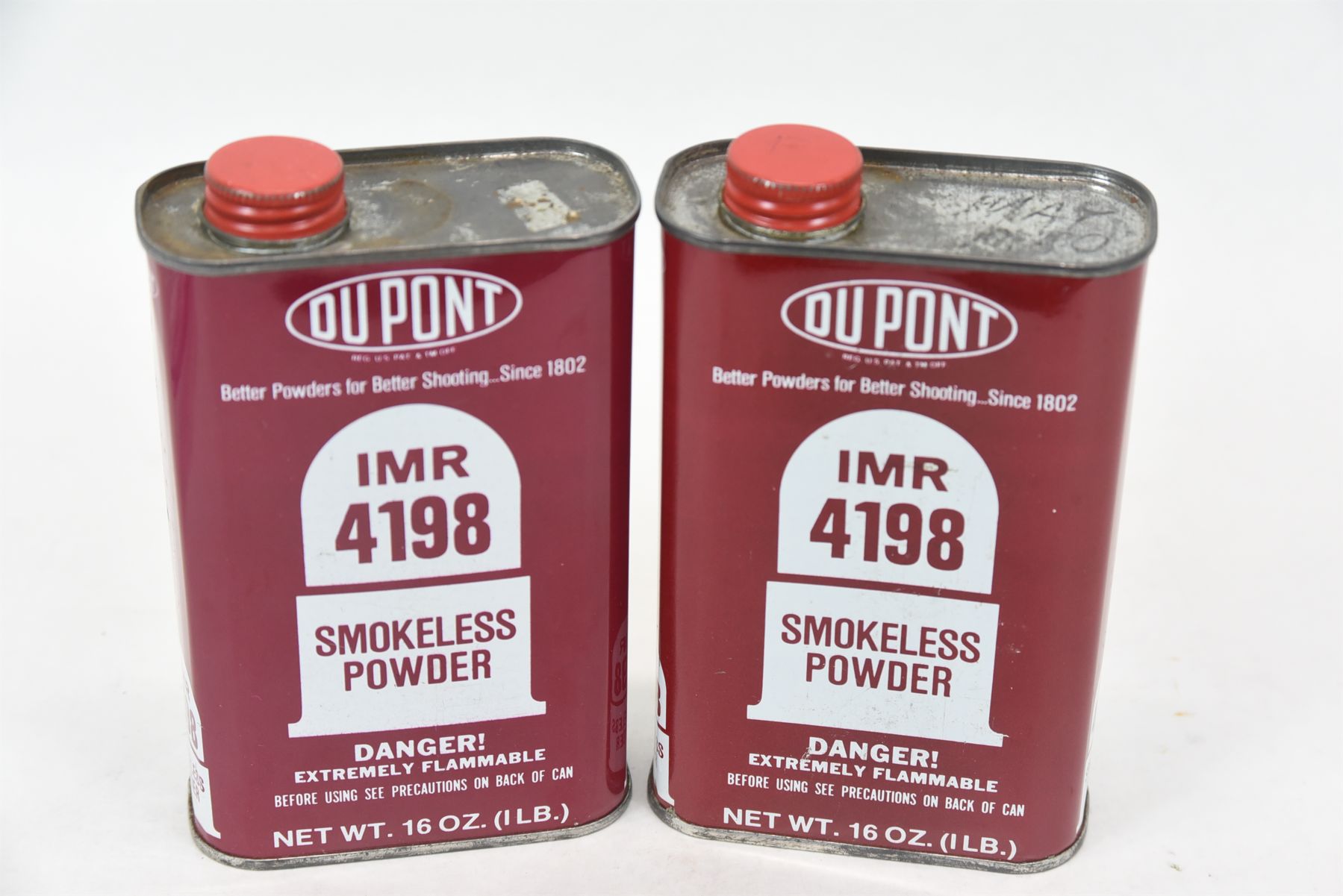 2 1lb Cans Dupont IMR 4198 Reloading Powder