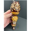 Image 2 : Vintage Hand Carved Wood Smoking Pipe Man's Head Made in Italy